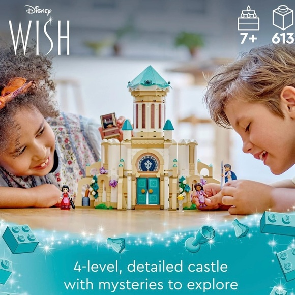 LEGO Disney Wish Castle Building Set - Blue and Tan - Picture 9 of 10